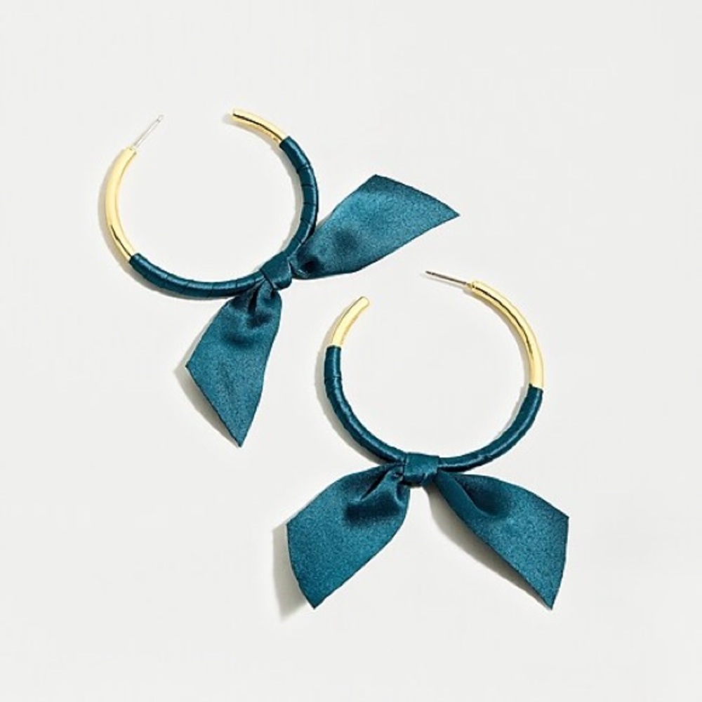 J. Crew Bow Hoop Earrings